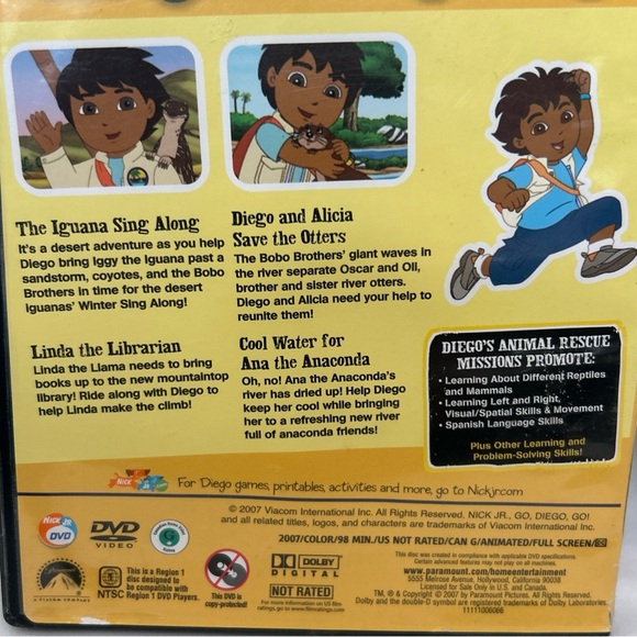 Go Diego Go The Iguana Sing Along DVD Nick JR Preowned Great Condition - Picture 7 of 9
